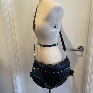 Foley + Corinna Mid City Studded Tote Black with Gold Studs
